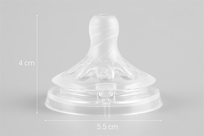 Núm ti silicone Philips Avent cho trẻ từ 3 tháng tuổi SCF653/23 Màu Trắng