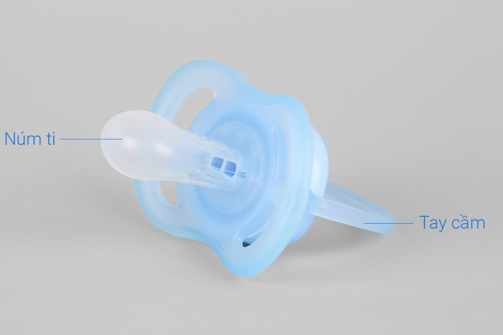 Ti giả silicone cho trẻ 0-6 tháng tuổi Philips Avent SCF544/10 Màu Xanh Dương