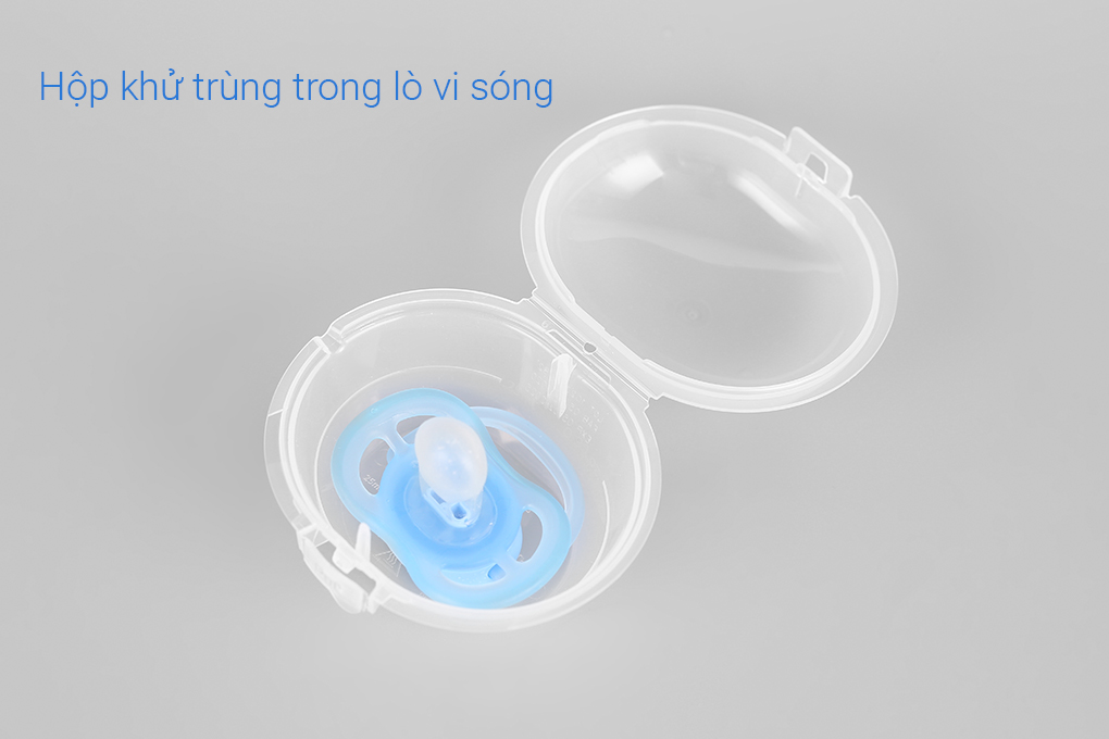 Ti giả silicone cho trẻ 0-6 tháng tuổi Philips Avent SCF544/10 Màu Xanh Dương