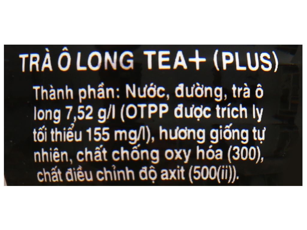 6 chai trà ô long Tea Plus 455ml 9