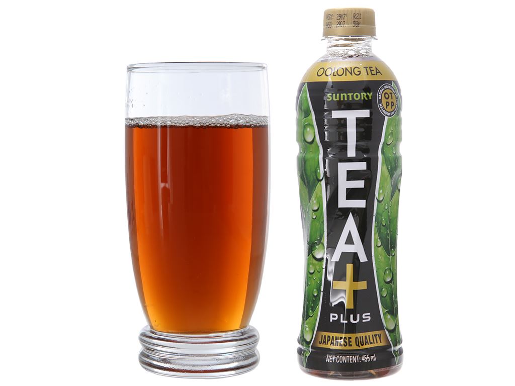 6 chai trà ô long Tea Plus 455ml 5