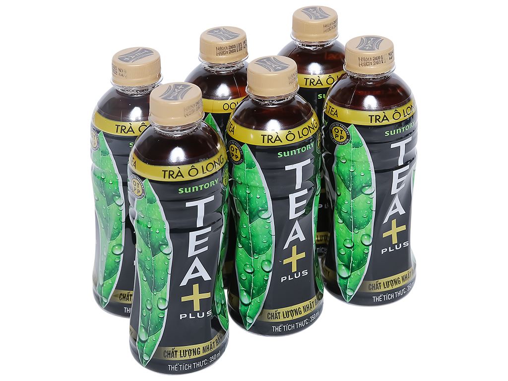 6 chai trà ô long Tea Plus 350ml 1