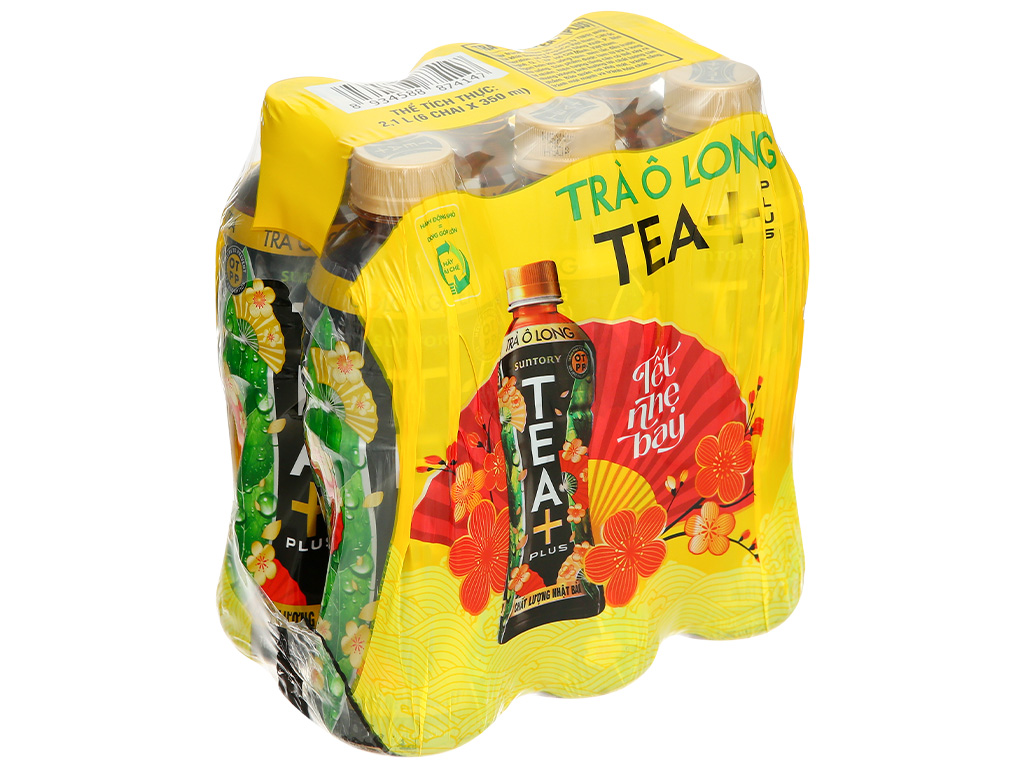 6 chai trà ô long Tea Plus 320ml 1