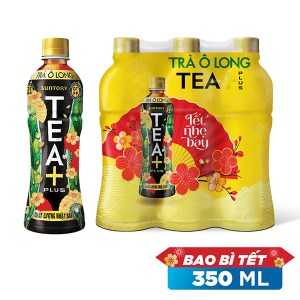 6 chai trà ô long Tea Plus 350ml