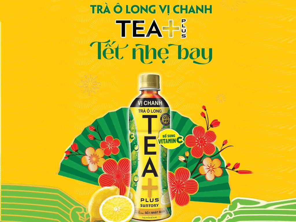 Trà ô long Tea Plus vị chanh 455ml giá tốt tại Bách hoá XANH