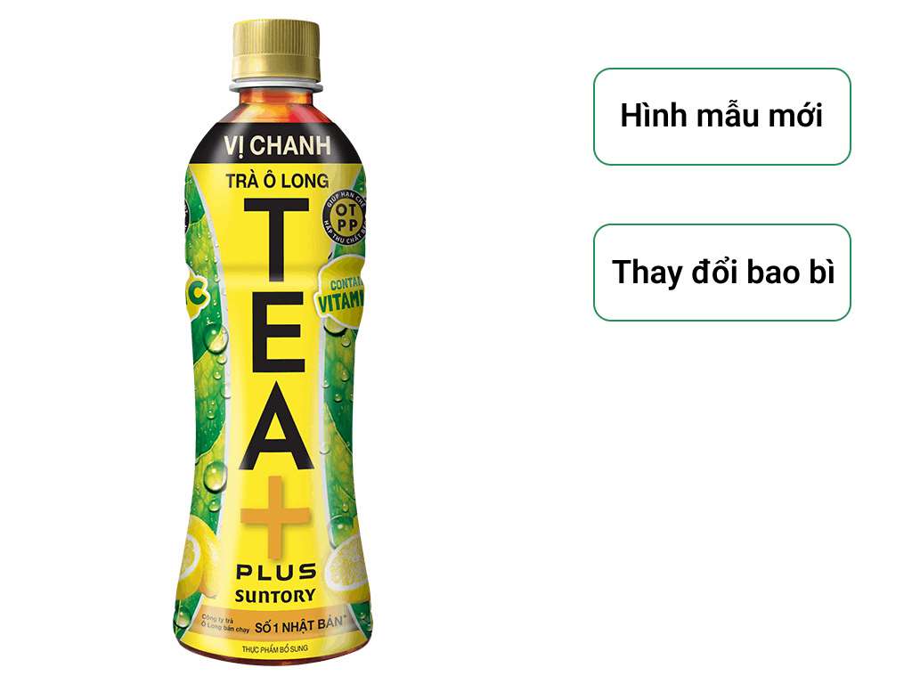 Trà ô long Tea Plus vị chanh 455ml giá tốt tại Bách hoá XANH