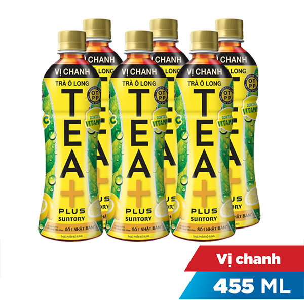 6 chai trà Tea Plus vị chanh 450ml giá tốt tại Bách hoá XANH