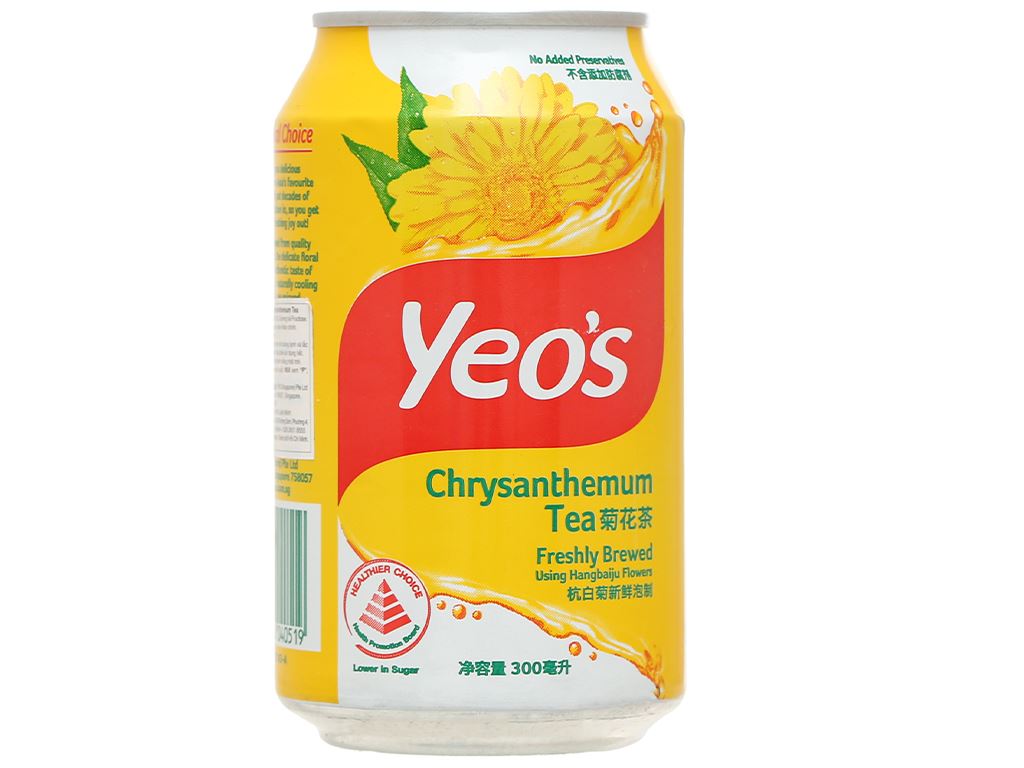 6 lon trà hoa cúc Yeo's 300ml 3