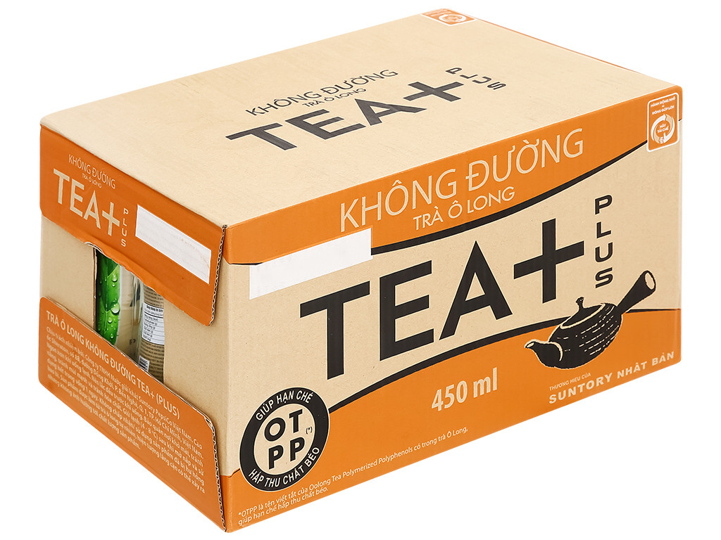 Thùng 24 chai trà TeaPlus không đường 450ml ở Bách hoá XANH