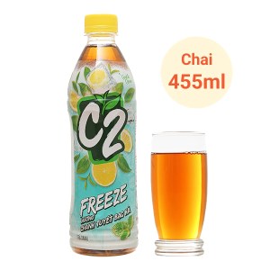 Trà xanh hương chanh tuyết bạc hà C2 Freeze chai 455ml