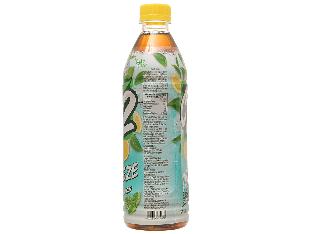6 chai trà xanh hương chanh tuyết bạc hà C2 Freeze 455ml 5