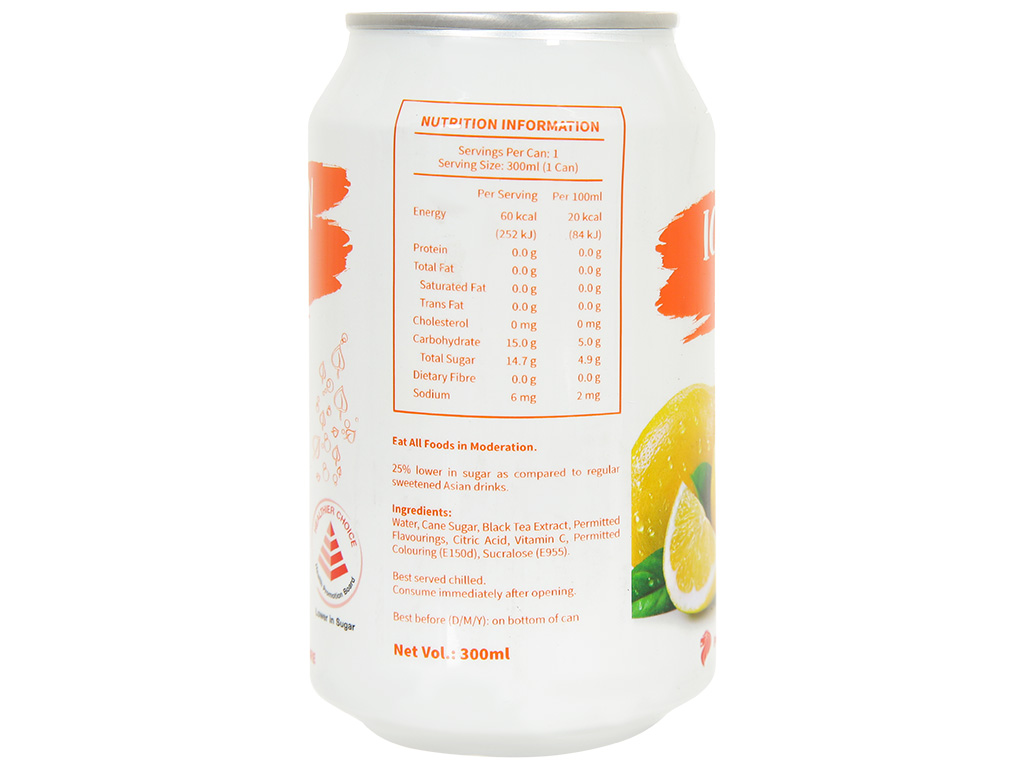 Trà chanh Jia Jia lon 300ml 3