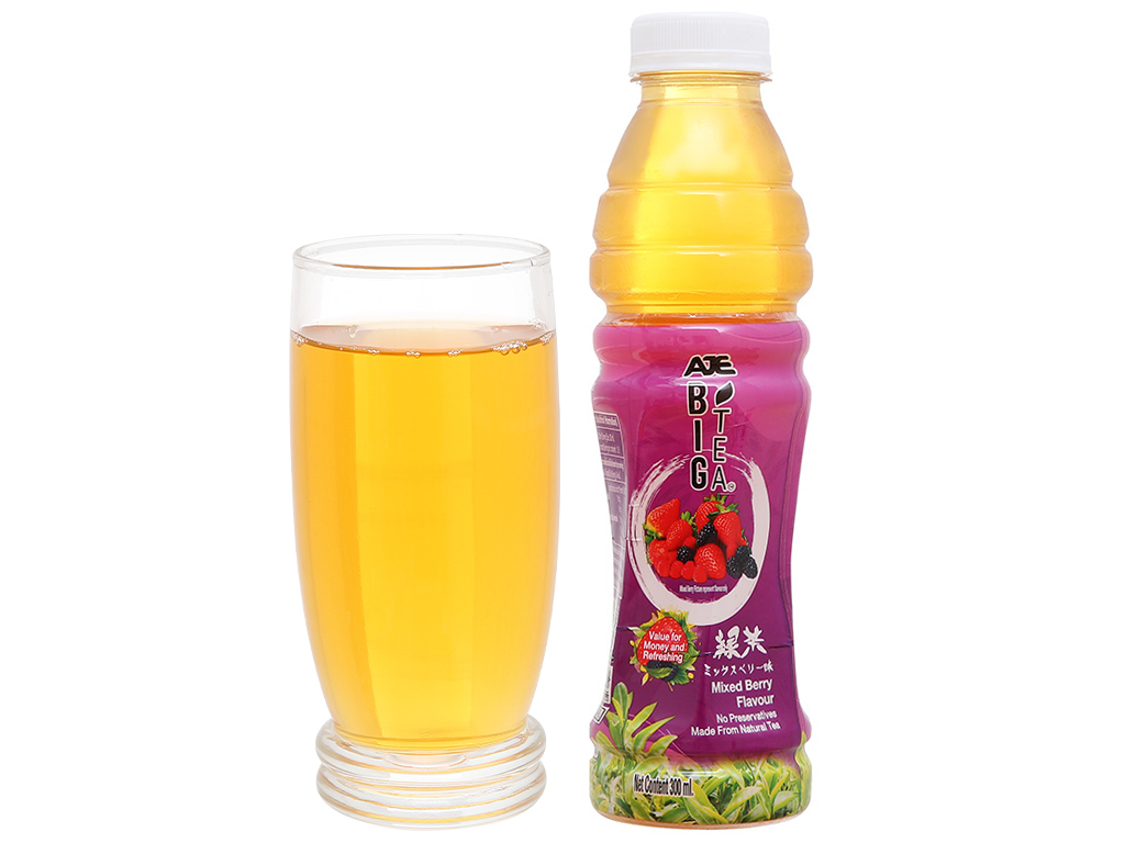 Tea Vi 6 chai trà xanh Big Tea vị berry 300ml tại Bách Hoá Xanh