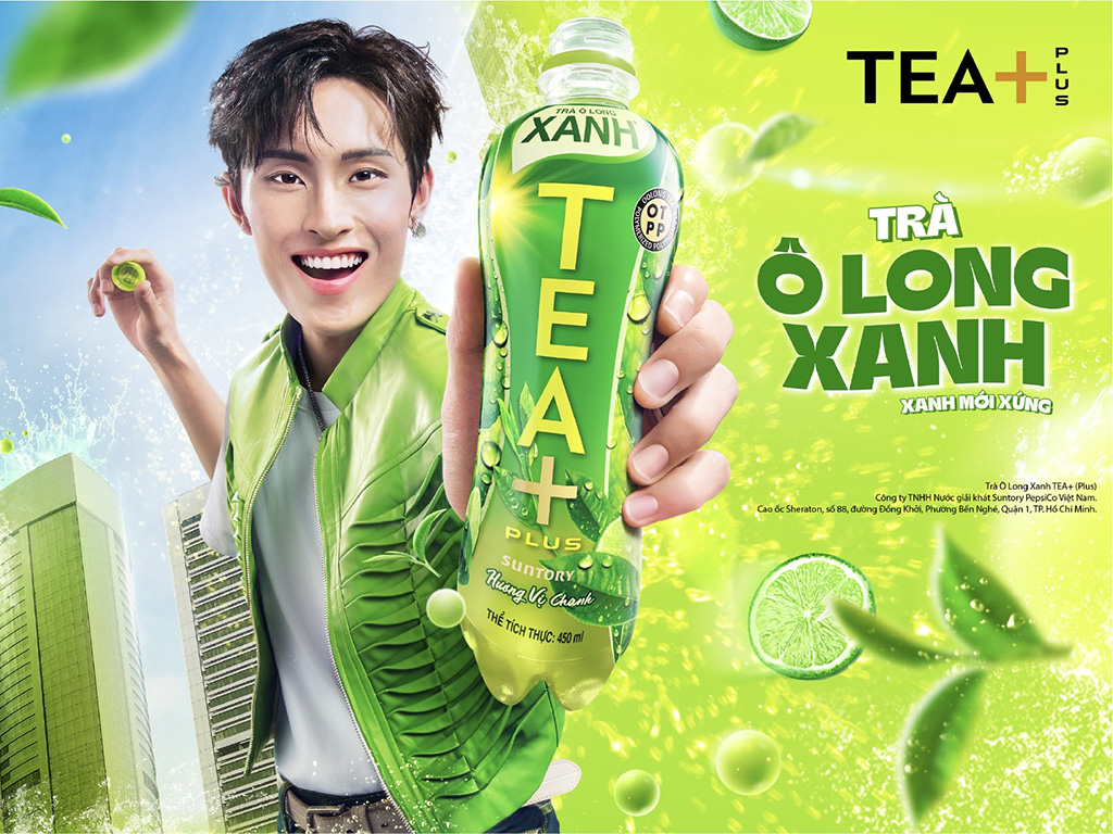 Lốc 6 chai trà ô long xanh hương chanh Tea + 450ml giá tốt