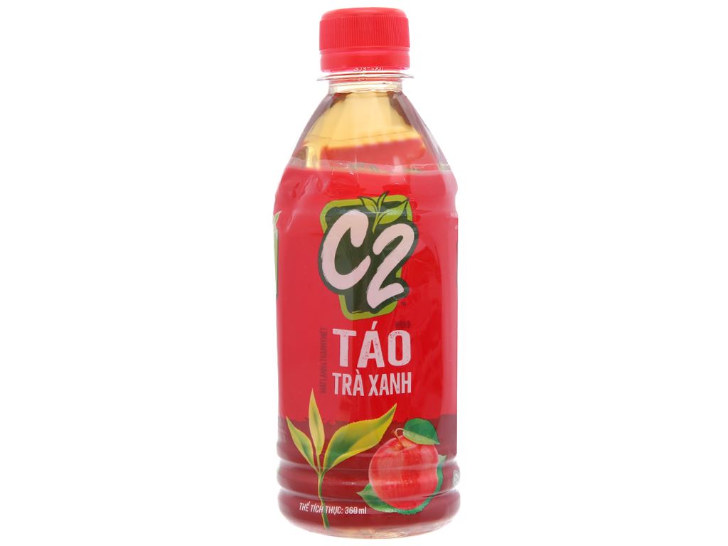 Thùng 24 chai trà C2 vị táo 360ml giá tốt tại Bách hoá XANH