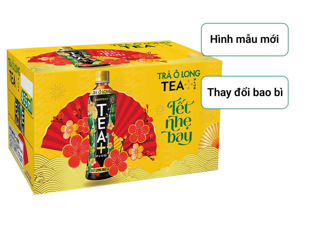 Thùng 24 chai trà TeaPlus 455ml giá tốt tại Bách hoá XANH