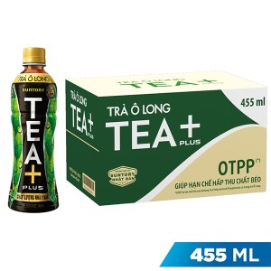 Thùng 24 chai trà ô long Tea Plus 455ml