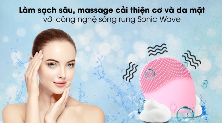 Máy rửa mặt và massage Halio Baby Pink