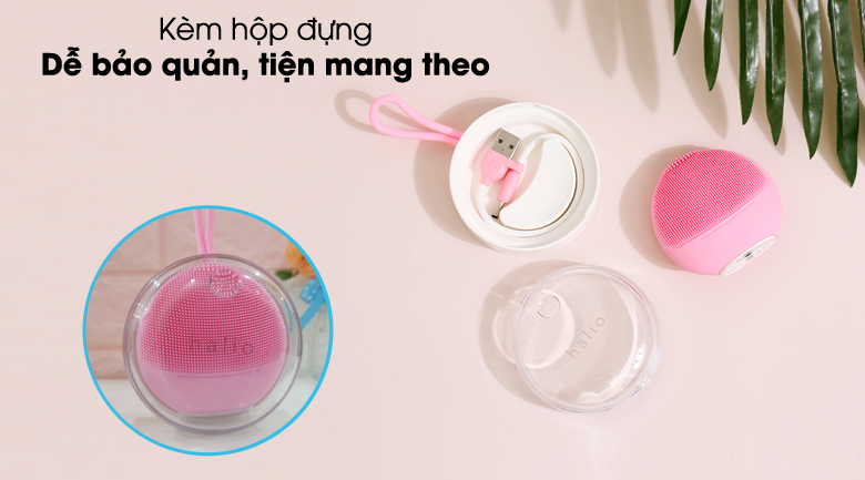 Máy rửa mặt và massage dành cho da nhạy cảm Halio Baby Pink