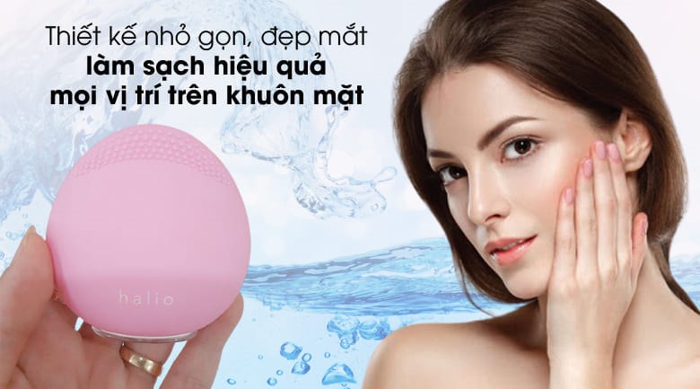 Máy rửa mặt và massage dành cho da nhạy cảm Halio Baby Pink
