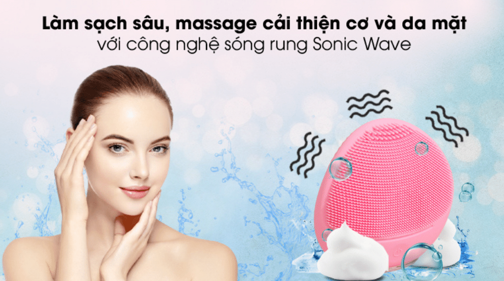 Máy rửa mặt và massage Halio Baby Pink-1