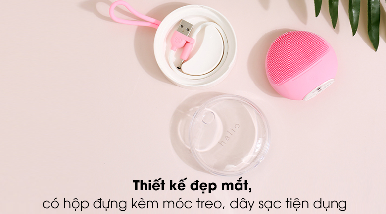 Máy rửa mặt và chăm sóc da nhạy cảm Halio Sensitive Baby Pink - Máy rửa mặt Halio thiết kế đẹp mắt, màu hồng dễ thương