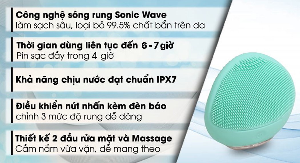Máy rửa mặt và massage dành cho da nhạy cảm Halio Sweet Mint - 13