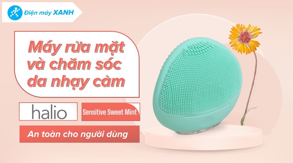 Máy rửa mặt và massage Halio Sweet Mint-1
