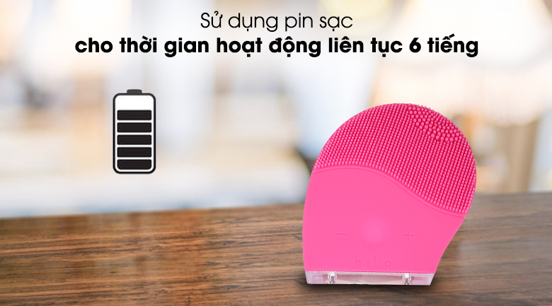 Máy rửa mặt và massage Halio Hot Pink