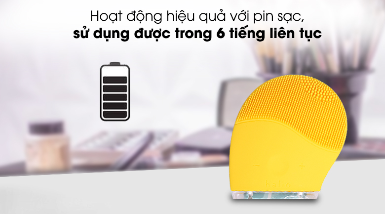 Máy rửa mặt và massage Halio Mustard