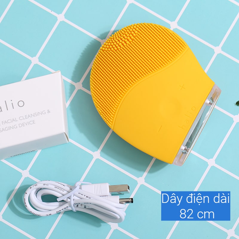 Máy rửa mặt và massage Halio Mustard Màu Vàng