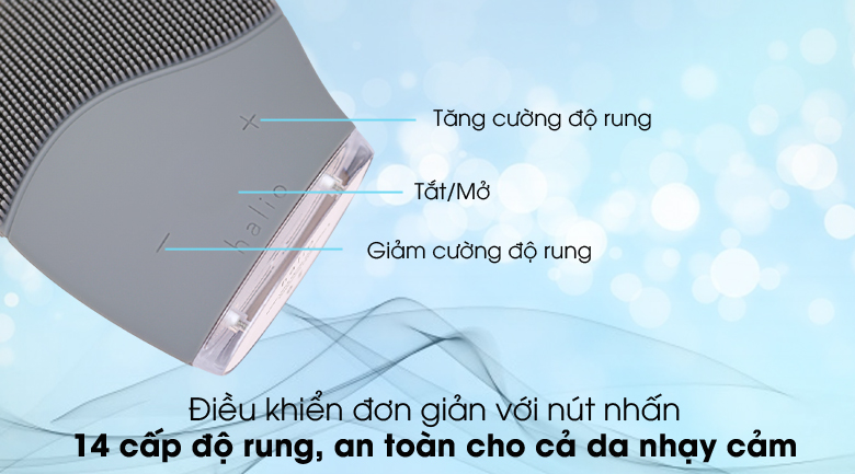 Máy rửa mặt và massage Halio Grey Smoke