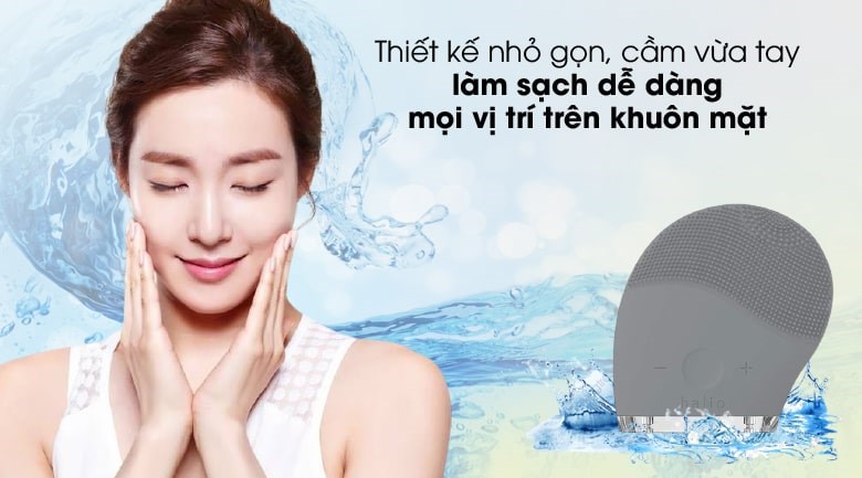 Máy rửa mặt và massage Halio Grey Smoke