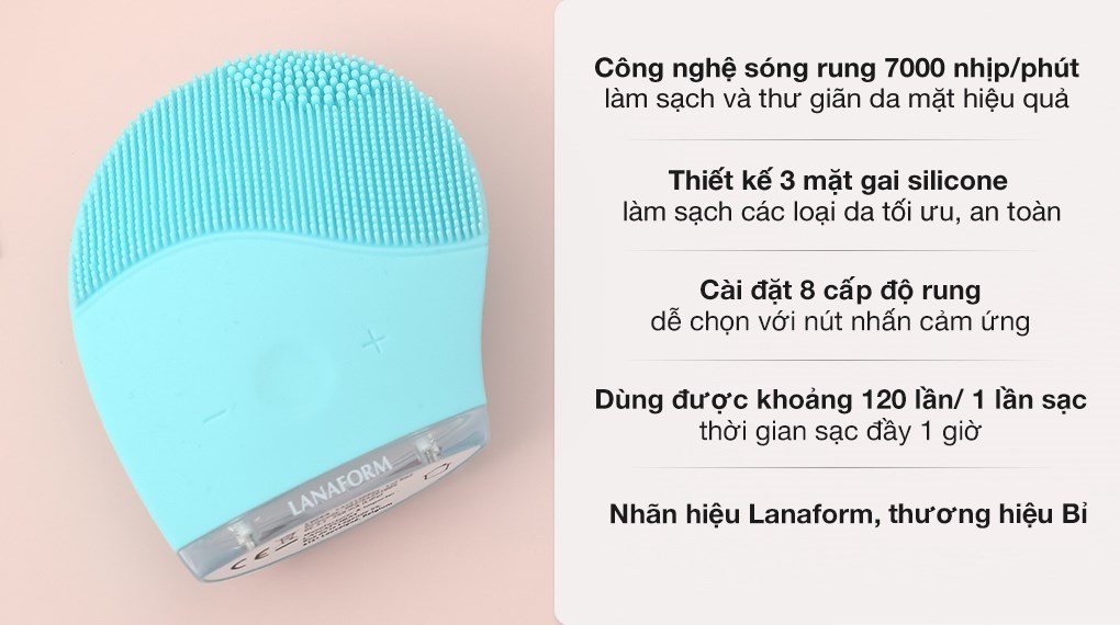 Máy rửa mặt và massage Lanaform Lucea LA13130806