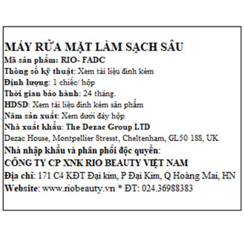 Máy rửa mặt và massage Rio Beauty FADC-DS - 10