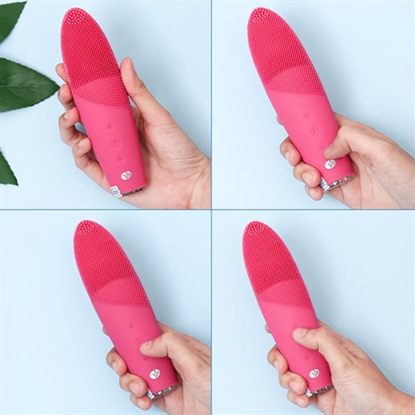 Máy rửa mặt kèm chức năng nhiệt Rio Beauty FADF-H Màu Hồng