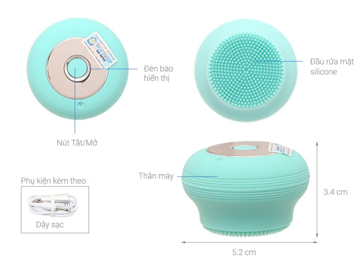 Máy rửa mặt và tẩy tế bào chết Rio Beauty FADM