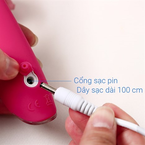 Máy rửa mặt và massage vùng mắt Rio Beauty FARA Màu Hồng