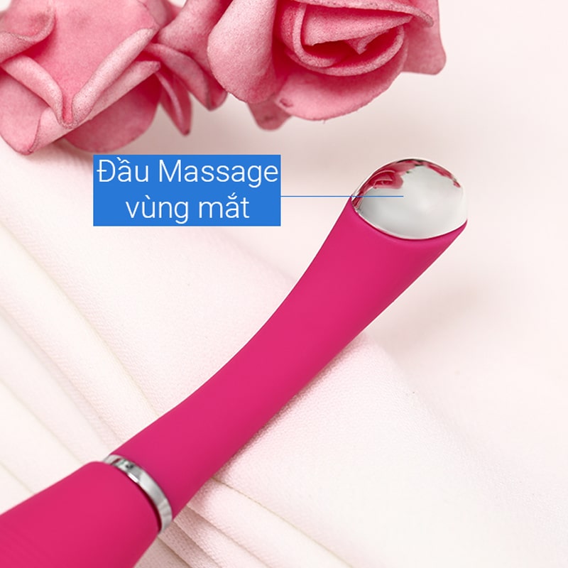 Máy rửa mặt và massage vùng mắt Rio Beauty FARA Màu Hồng