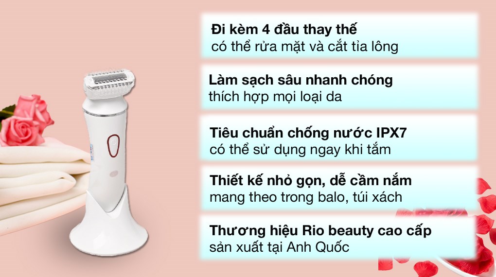 Máy rửa mặt 4 trong 1 Rio Beauty SHFA