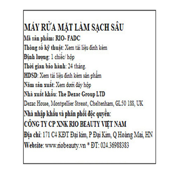 Máy rửa mặt và massage Rio Beauty FADC Màu Hồng