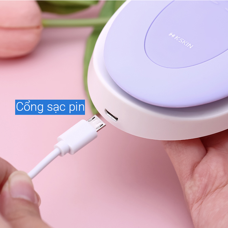 Máy rửa mặt và massage K.SKIN KD303 Màu Tím nhạt