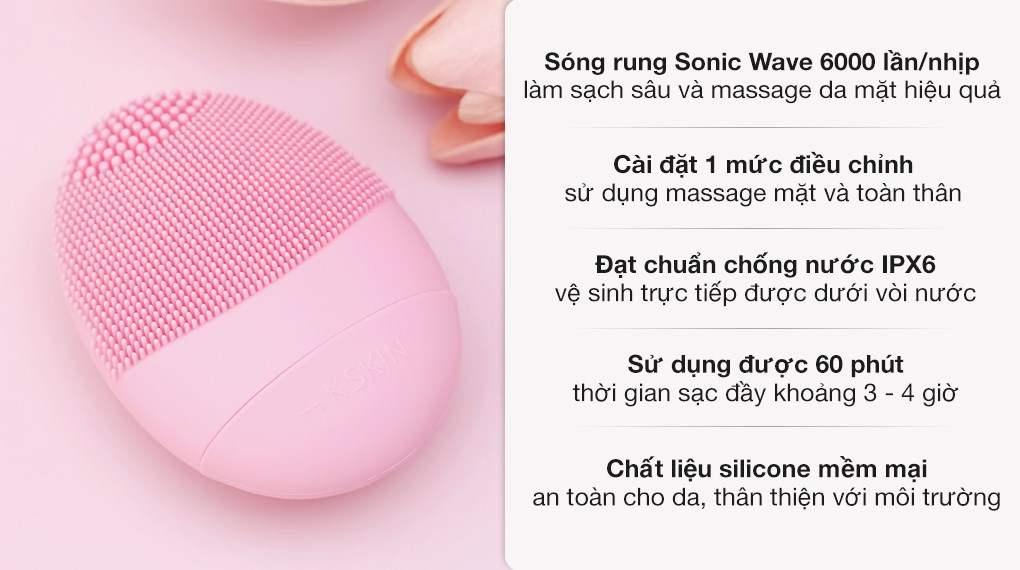 Máy rửa mặt và massage K.SKIN KD308B
