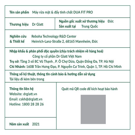 Máy rửa mặt và đẩy tinh chất Dr.Glatt Dua Fit Pro (Màu hồng)