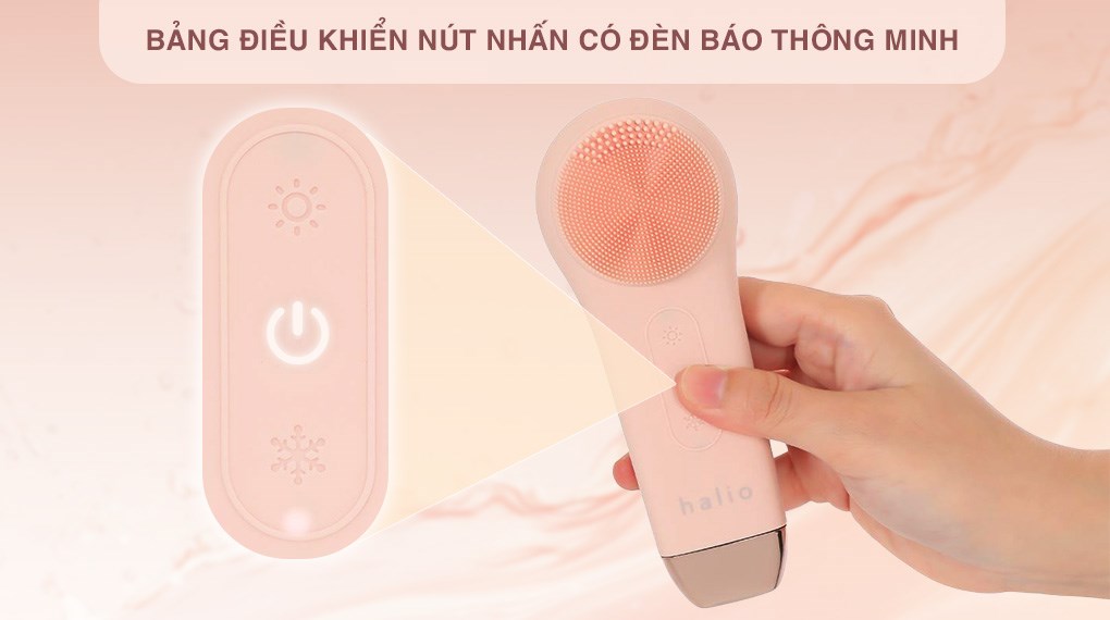 Máy rửa mặt và massage Halio 5 in 1 Peach Fuzz