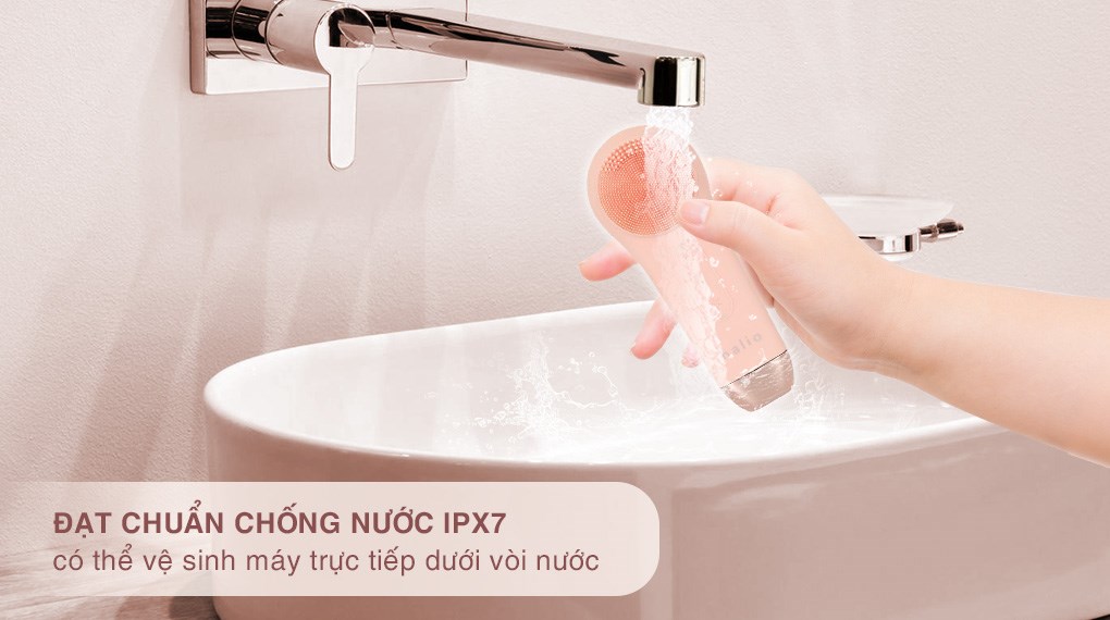 Máy rửa mặt và massage Halio 5 in 1 Peach Fuzz