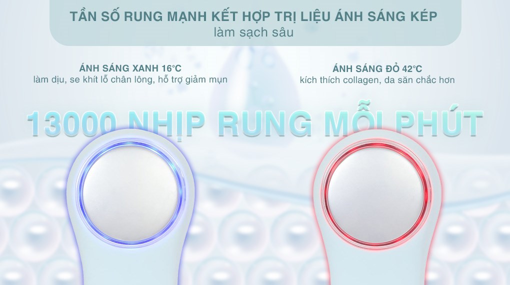 Máy rửa mặt và massage Halio 5 in 1 Ice Blue