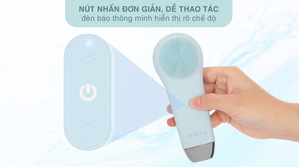 Máy rửa mặt và massage Halio 5 in 1 Ice Blue
