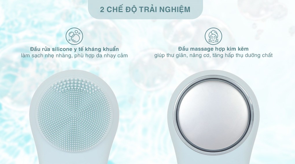 Máy rửa mặt và massage Halio 5 in 1 Ice Blue