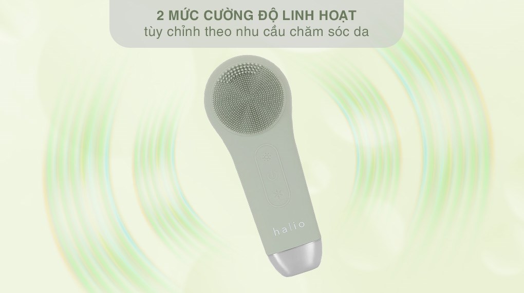 Máy rửa mặt và massage Halio 5 in 1 Sage Green